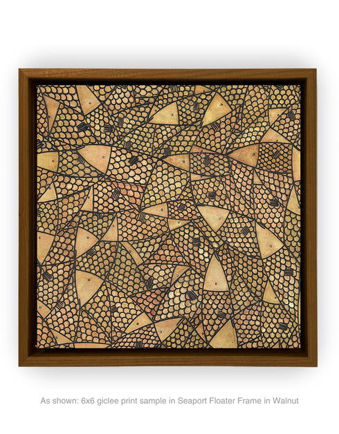 Copper Sardines | Framed Giclee Print on Canvas